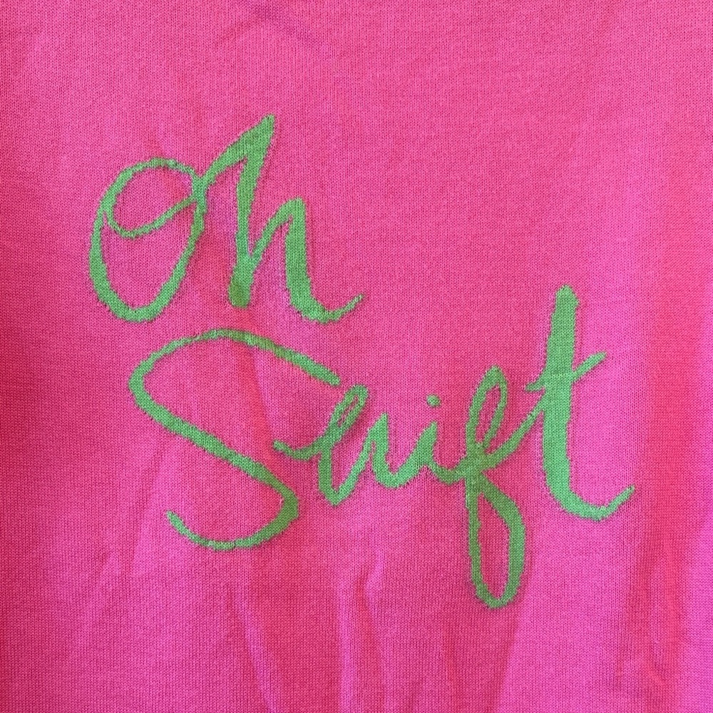 NWOT Lilly Pulitzer SPRING Pink and Green Cotton Crew Neck Sweater